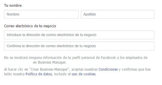 Facebook Business Manager: perfil
