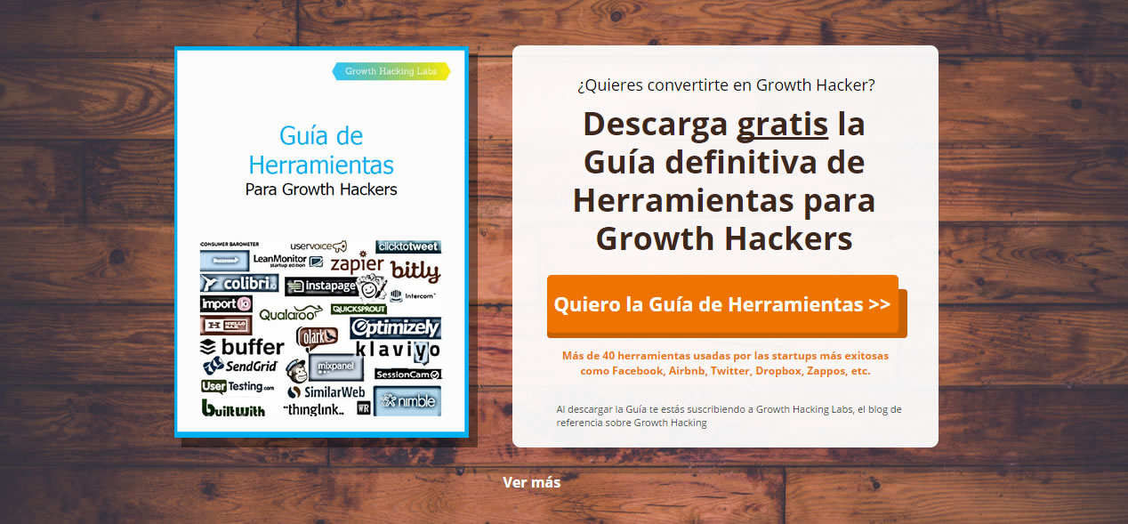 Landing Page PPC Eficaz: libro Growth Hacking