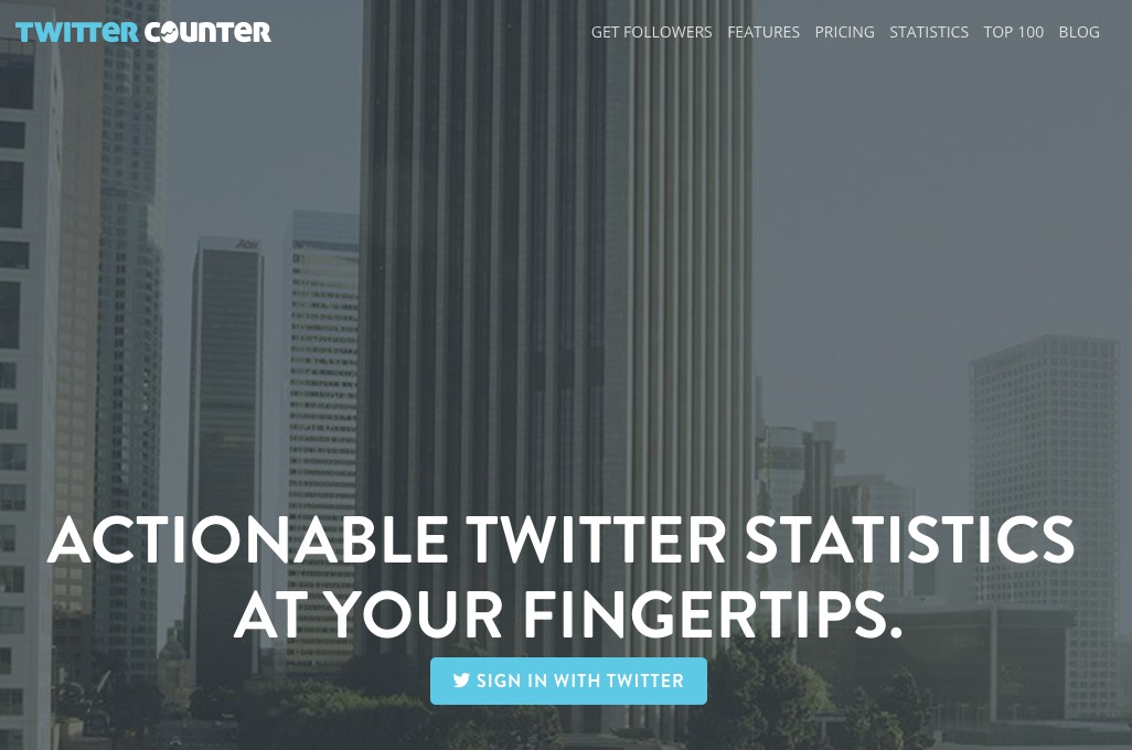 medir estadísticas en Twitter: Twitter Counter