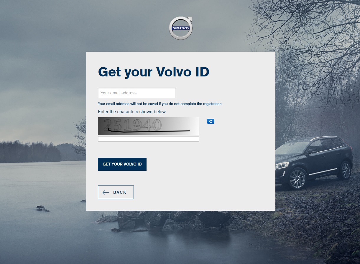 organización de una landing page: Volvo