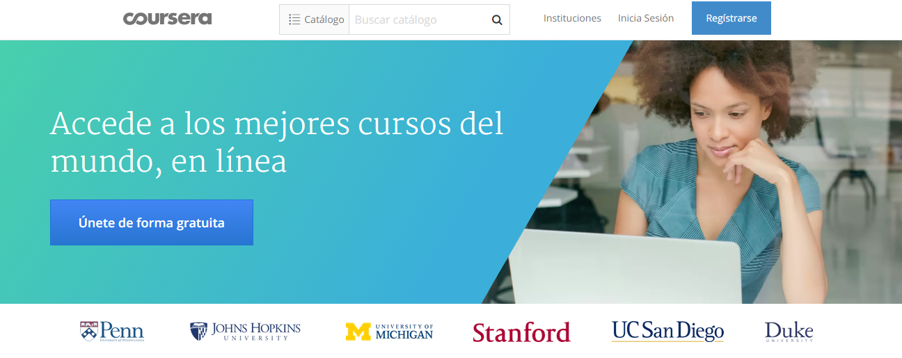 espacios de formación digital: Coursera