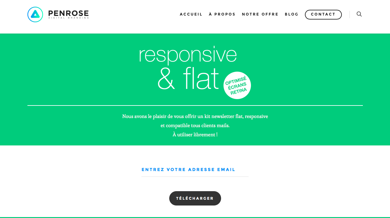 templates para newsletters mobile: penrose