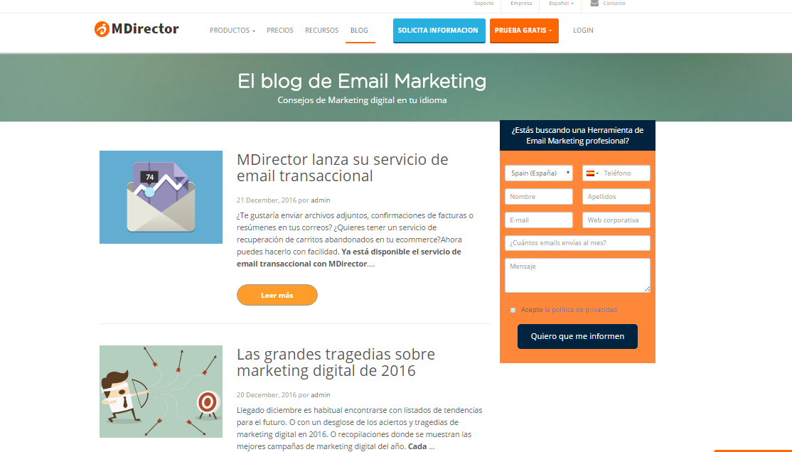 Blog MDirector