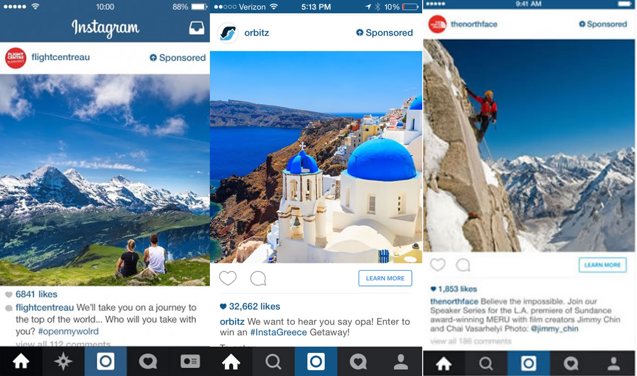 fomentar el turismo con Instagram ads