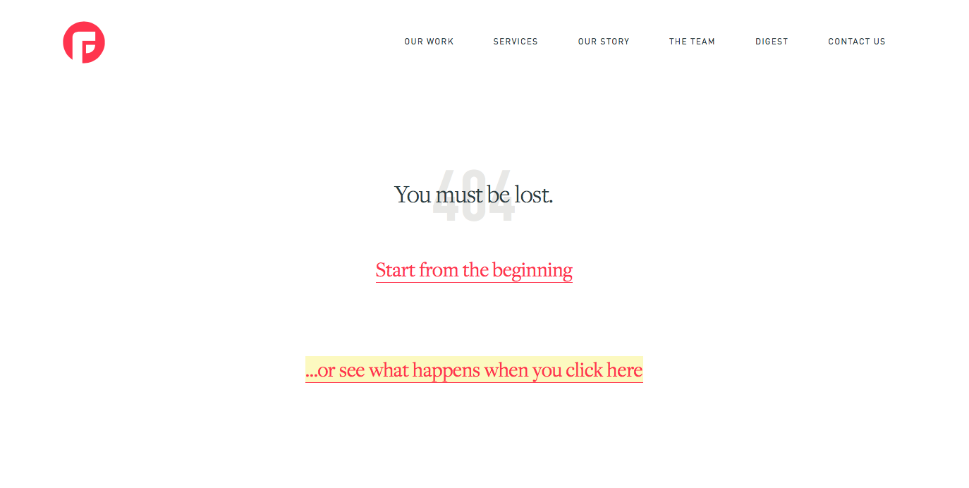 ejemplos de páginas 404: Focuslab