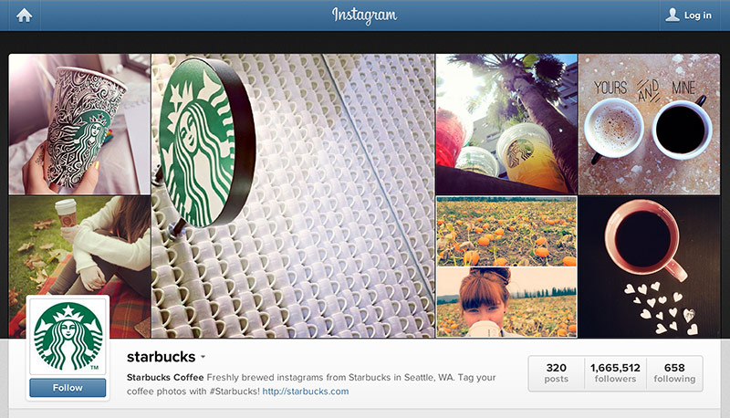 anuncios en Instagram: Starbucks