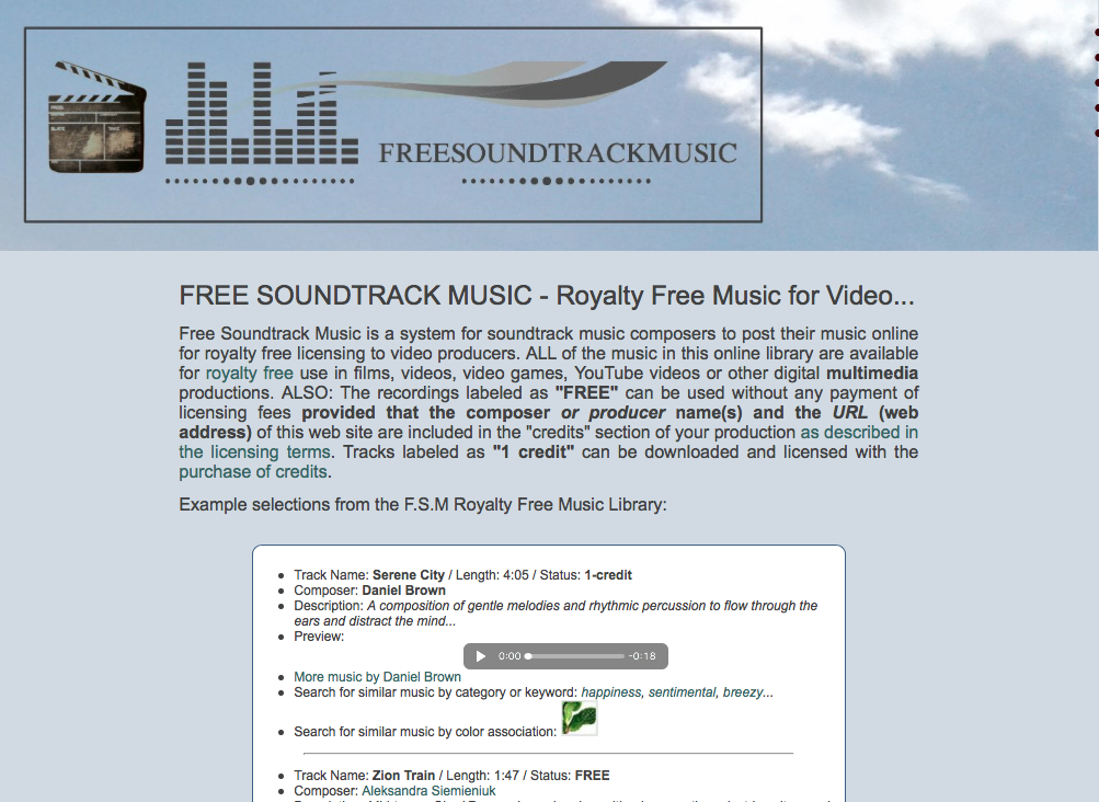 música libre de derechos free sound track