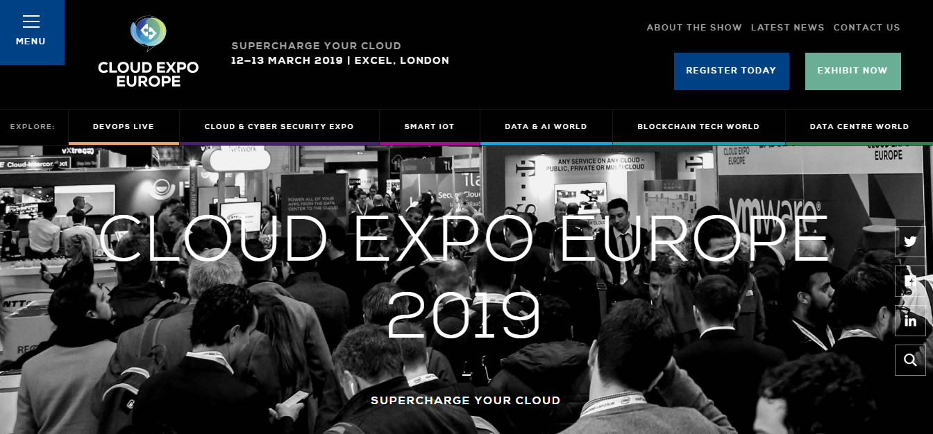 eventos de Marketing Digital en Europa de 2019 - Cloud Expo Europe