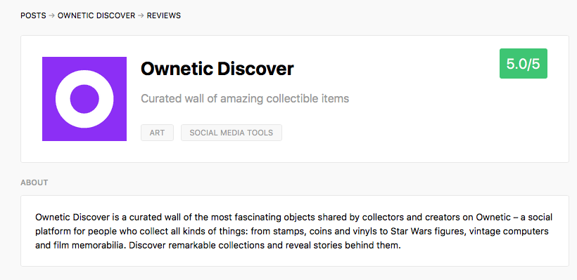 review Ownetic, la red social de coleccionistas
