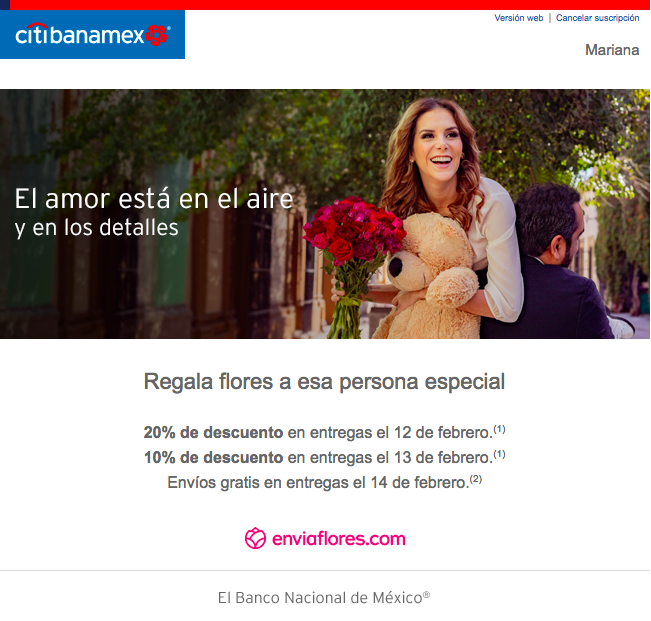 performance marketing bancario en México email