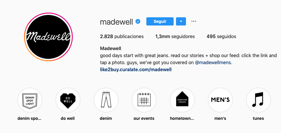 Comunidades de marca con más seguidores en la generación Alpha: Madewell