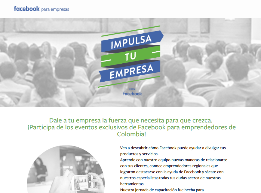 cursos y congresos gratuitos de marketing en Latinoamérica: Impulsa Facebook