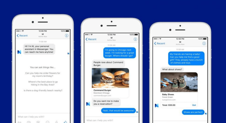 Campaña de Facebook Messenger de Command Burger