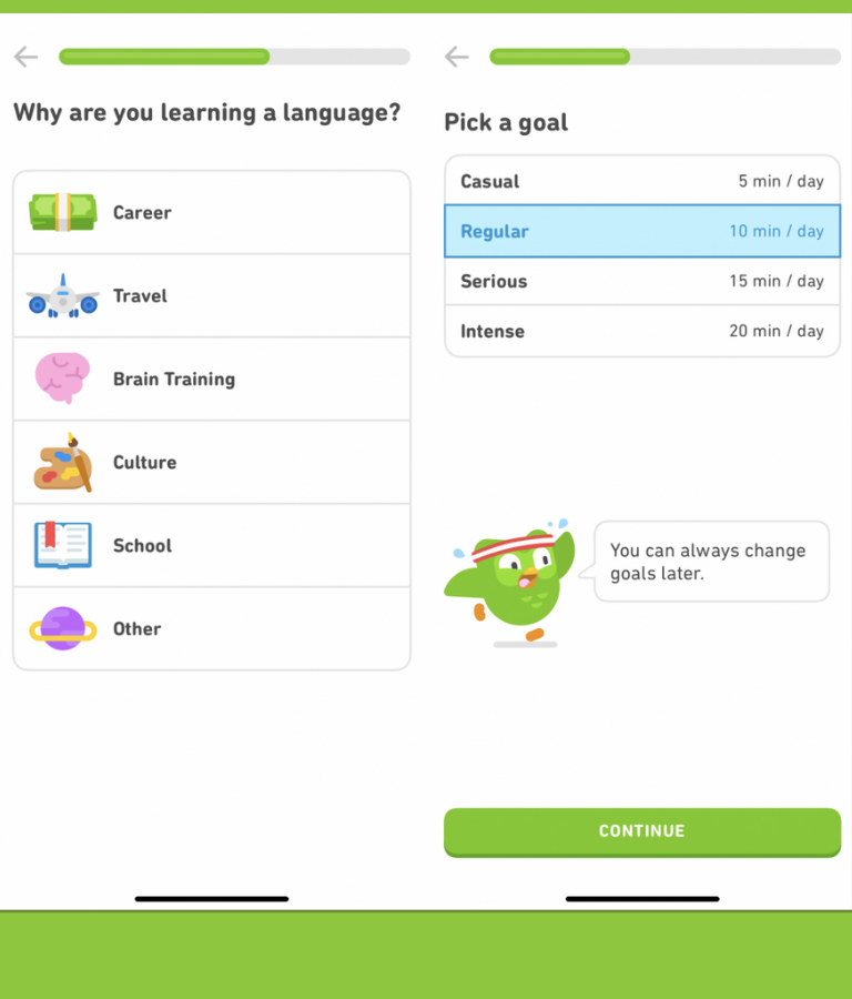 Personalización de Duolingo