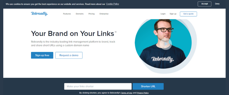 Acortador de URL: Rebrandly