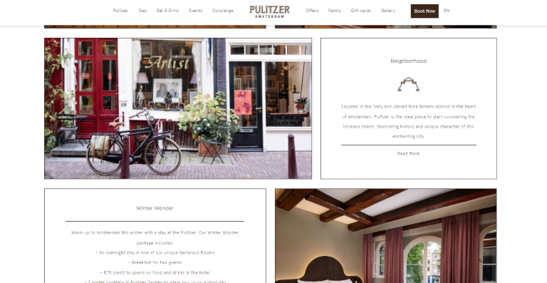 Propuestas de branding para hoteles que inspiran: Pulitzer Amsterdam 